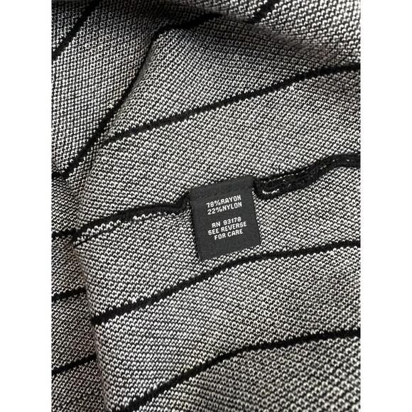 PREMISE Pullon Skirt Womens Size M Black White Striped A Line Knit Modern Chic - Picture 6 of 8